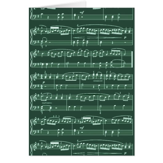 musical note patterned cards (Front)