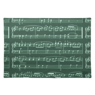 musical note patterned placemat