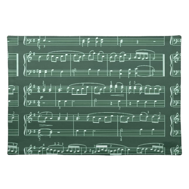 musical note patterned placemat (Front)