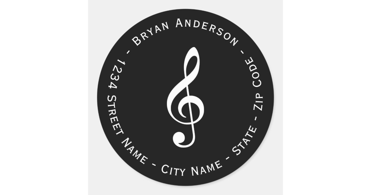 Musical Note Return Address Label | Zazzle.com