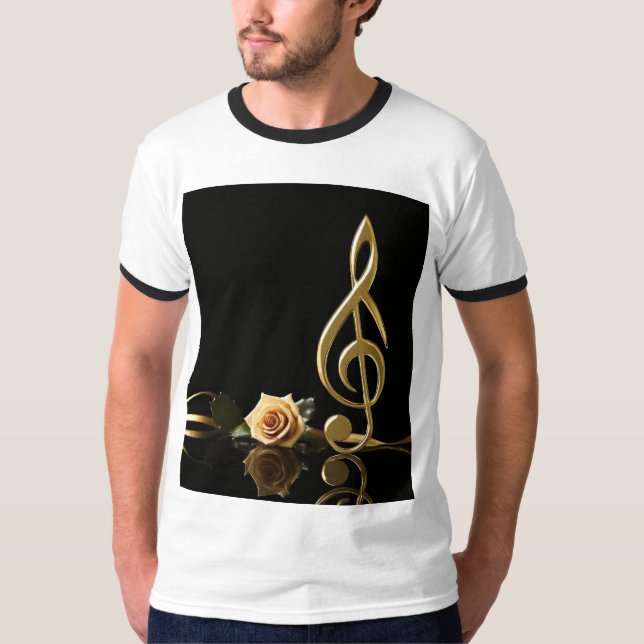 Musical Note Rose T-Shirt (Front)