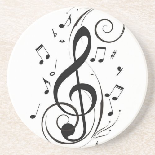 MUSICAL NOTE SANDSTONE COASTER