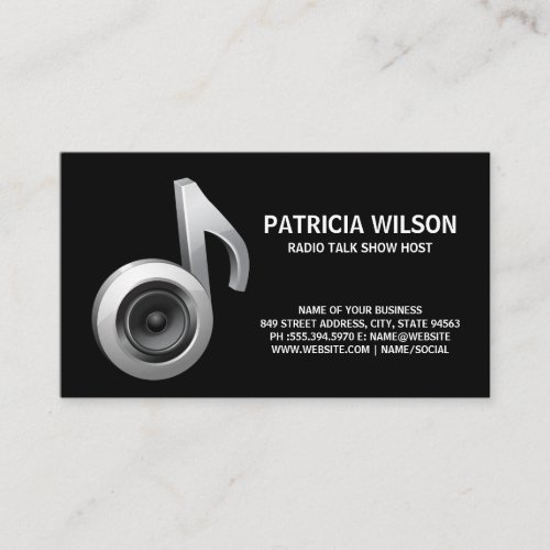 Musical Note  Subwoofer Business Card