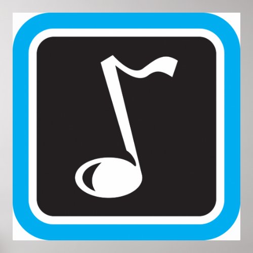 Musical Note Symbol Poster