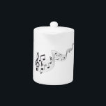 Musical Note Tea Pot<br><div class="desc">Original illustration by naiza86. Front and back design. Easy to customize with your own text and image.</div>