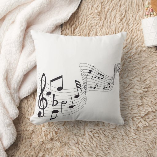 Musical Note Throw Pillow | Zazzle