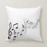 Musical Note Throw Pillow