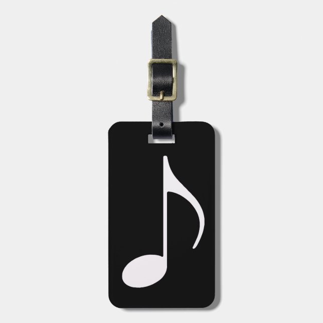 Musical note to travel luggage tag (Front Vertical)