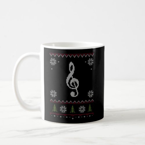 Musical Note Ugly Sweater Christmas Coffee Mug