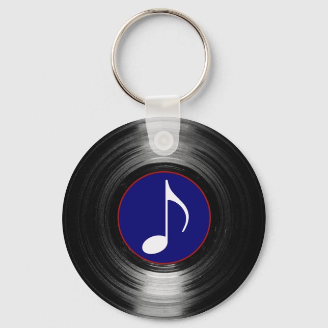 musical note vinyl keychain (Front)