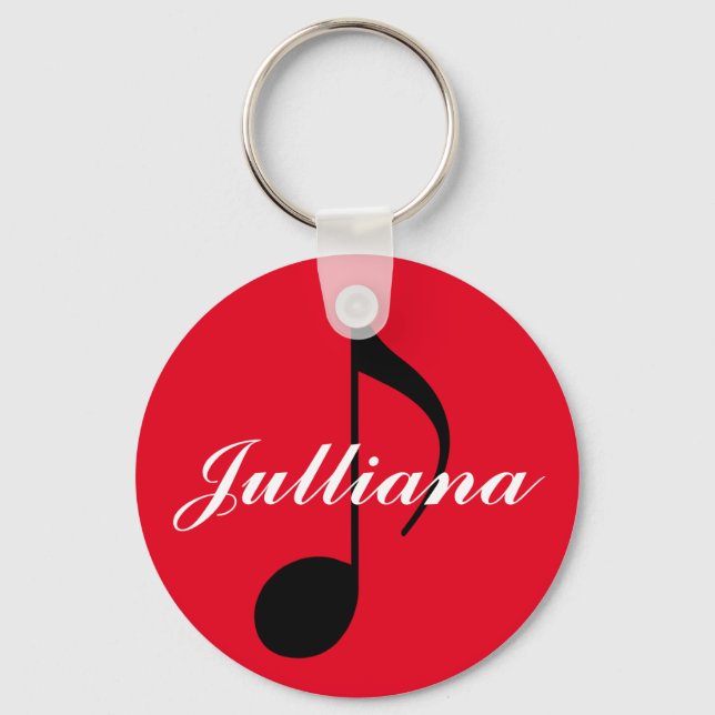 musical note with signature keychain (Front)