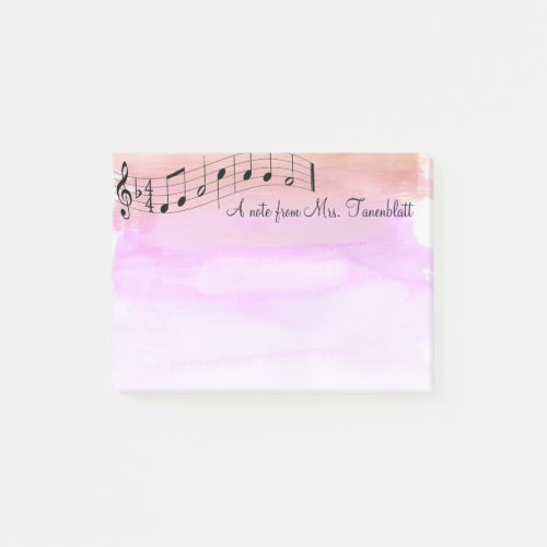 Musical notepad watercolor