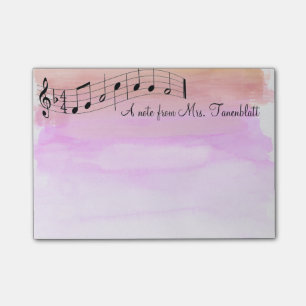 Musical notepad watercolor