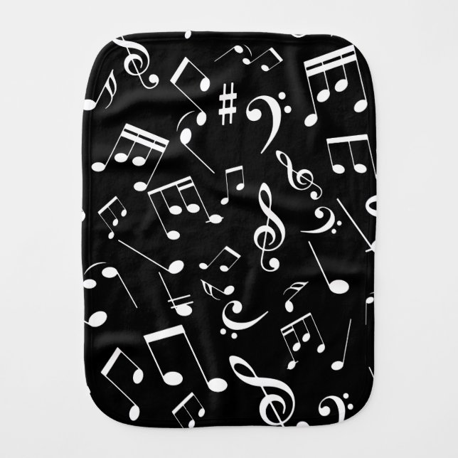 Musical Notes 2 Baby Burp Cloth (Front)