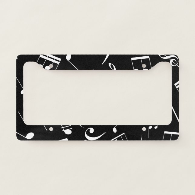 Musical Notes 2 License Plate Frame (Front)