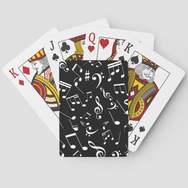 Musical Notes 2 Poker Cards (Back)