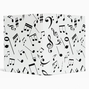 Musical Notes 3 3 Ring Binder