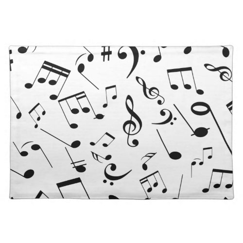 Musical Notes 3 Cloth Placemat