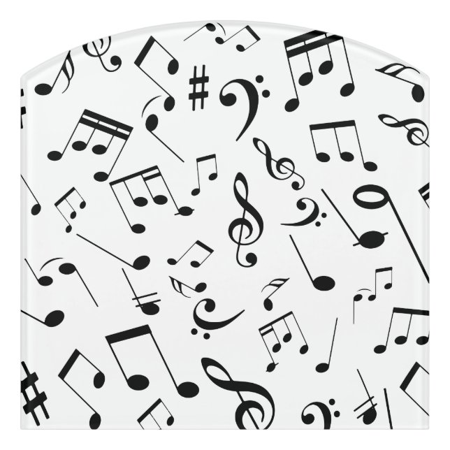 Musical Notes 3 Door Sign (Contour Front)