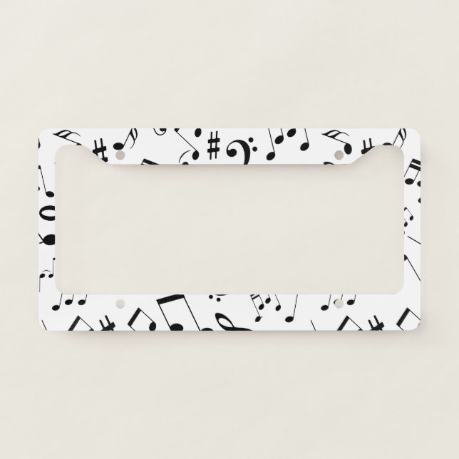 Musical Notes 3 License Plate Frame (Front)