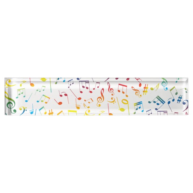Musical Notes 4 Desk Name Plate (Front)