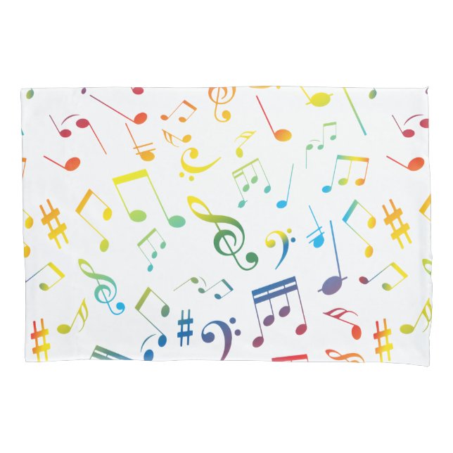 Musical Notes 4 Pillow Case (Front)