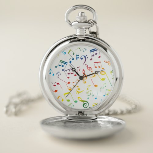 Musical Notes 4 Pocket Watch