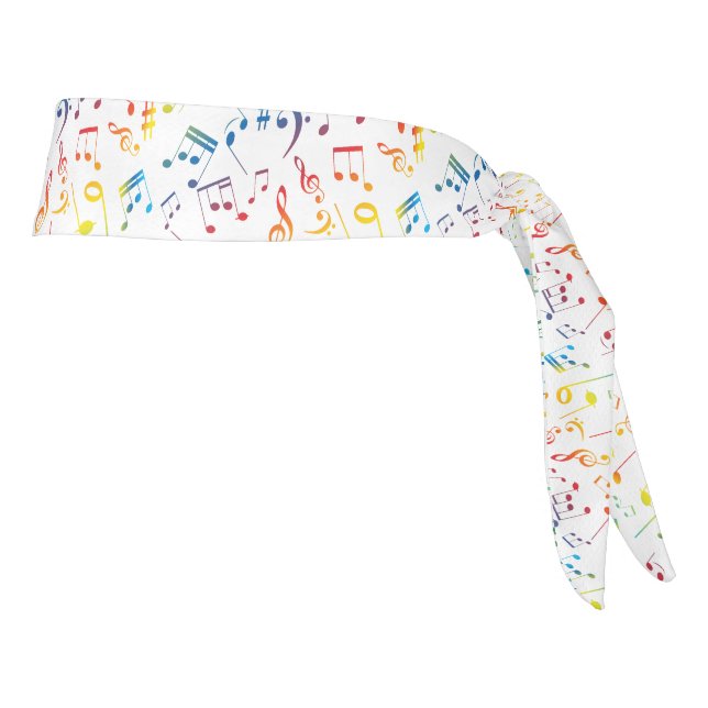 Musical Notes 4 Tie Headband (Rotate 90)