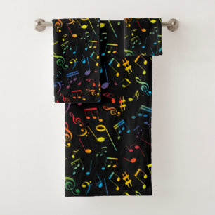 Musical Notes 5 Bath Towel Set