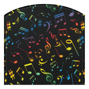 Musical Notes 5 Door Sign
