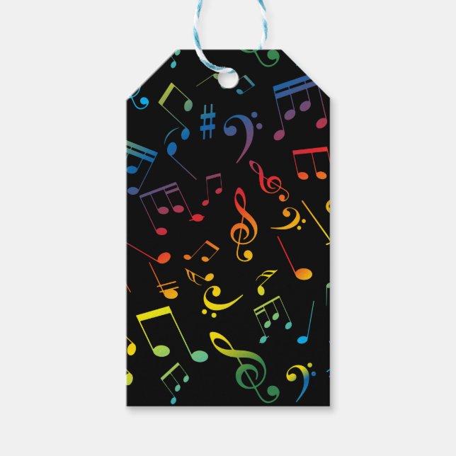 Musical Notes 5 Gift Tags (Front)