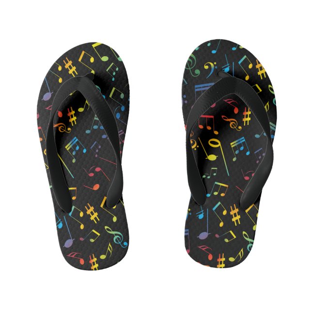 Musical Notes 5 Kid's Flip Flops (Footbed)