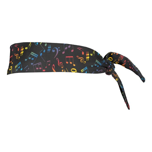 Musical Notes 5 Tie Headband (Rotate 90)