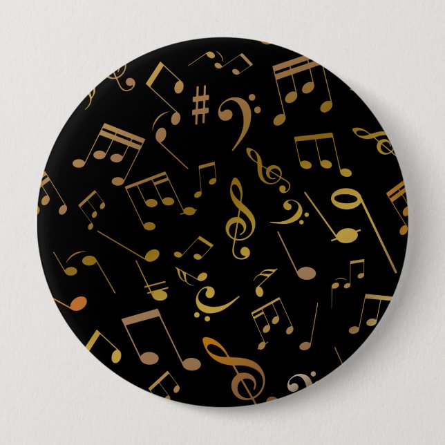 Musical Notes 6 Button (Front)