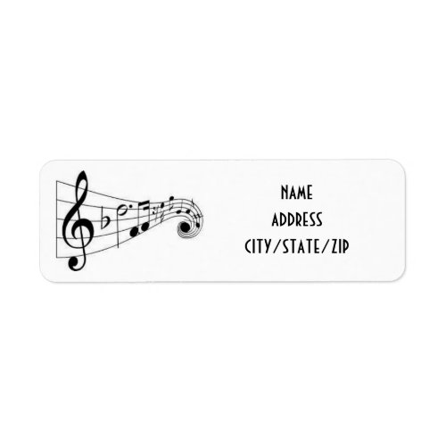 MUSICAL NOTES ADDRESS LABELS