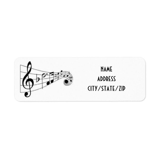 MUSICAL NOTES ADDRESS LABELS (Front)