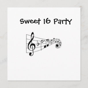 'MUSICAL NOTES' ALL OCCASION PARTY INVITATION