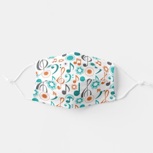 Musical Notes and Clefs Adult Cloth Face Mask