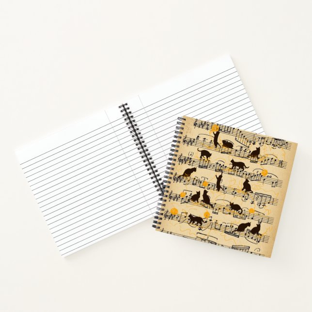 Musical notes and kittens notebook (Inside)