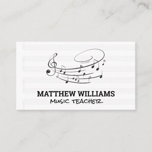  Musical Notes and Music Sheets Business Card