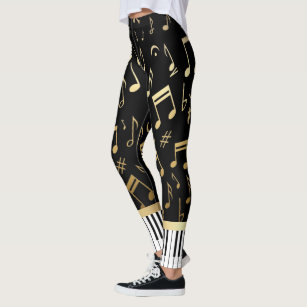 Piano Musical Keys Digital Print Statement Legging Pants for Women – DOTOLY