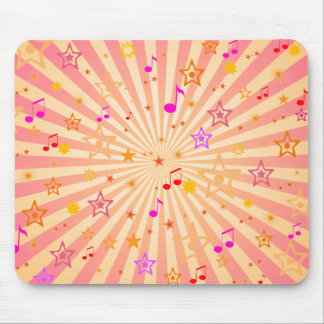 Musical Notes and Stars: Custom Mousepad