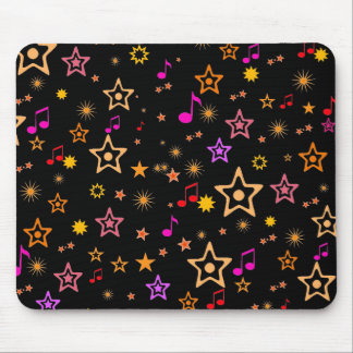 Musical Notes and Stars: Custom Mousepad