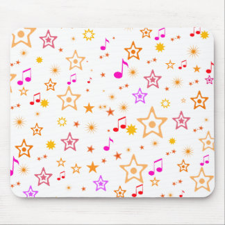 Musical Notes and Stars: Mouse Pad
