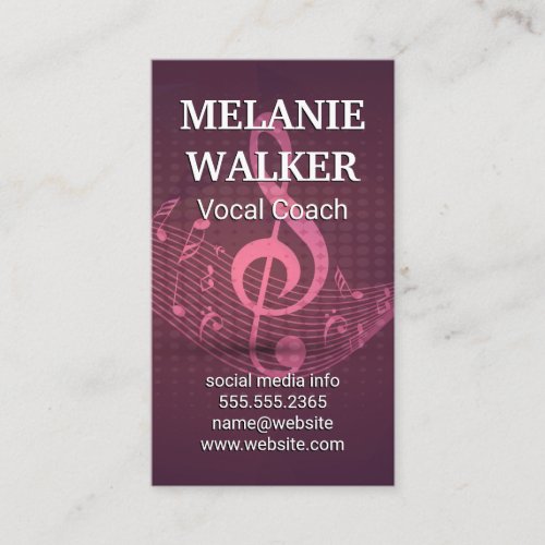 Musical Notes Background Business Card