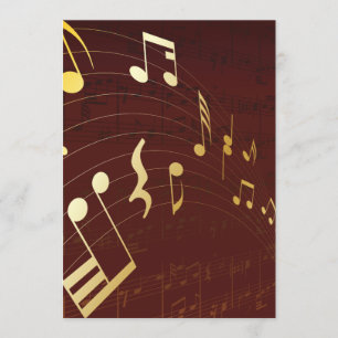 Musical Notes Background Invitation