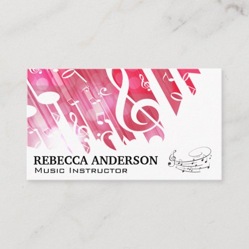 Musical Notes Background  Musician Business Card