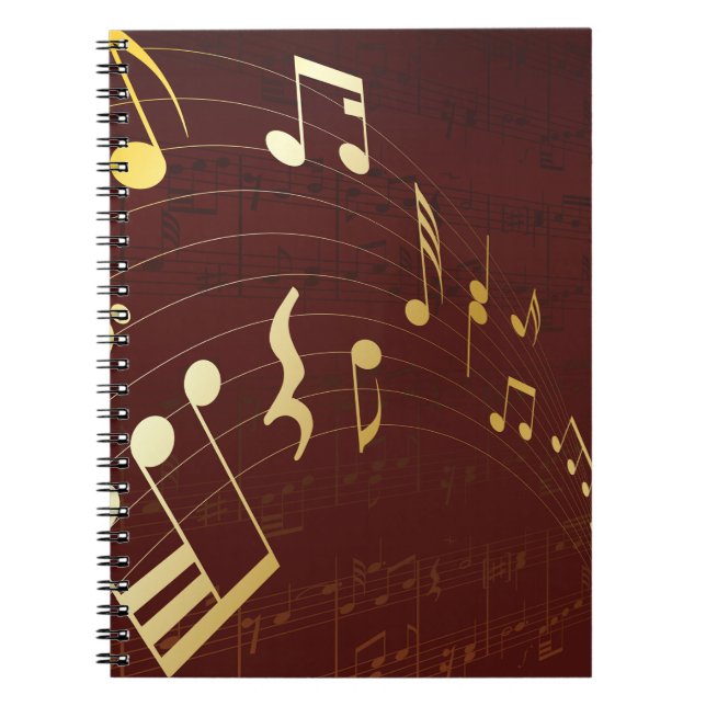 Musical Notes Background Notebook (Front)