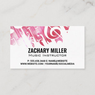 Musical Notes Background Sound Business Card