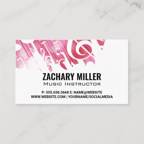Musical Notes Background  Sound Business Card